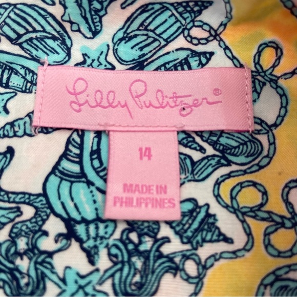 Lily Pulitzer Maurina Print Shift Dress Girls Size 14 - Picture 5 of 12